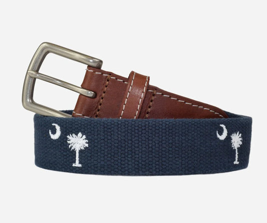 J.T. Spencer South Carolina Flag Embroidered Belt - Patriot Navy