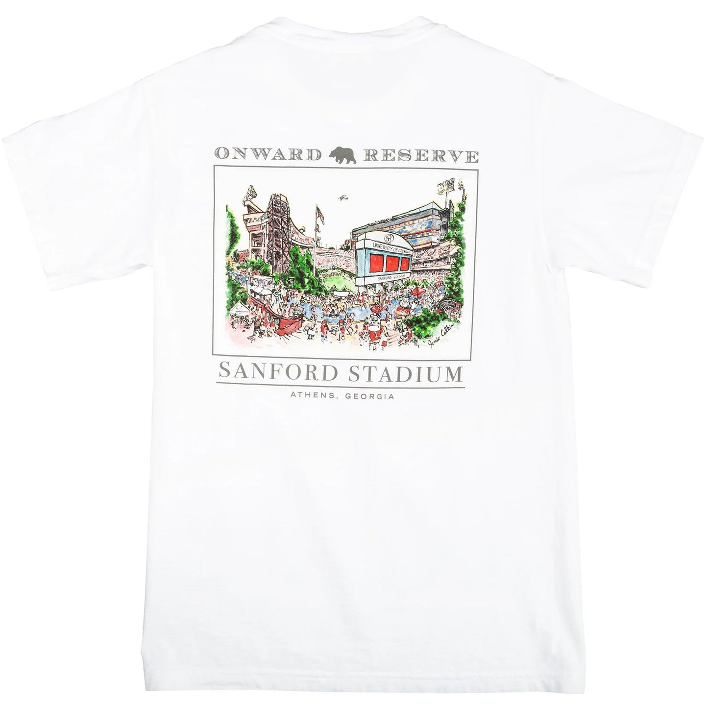 Onward Reserve Jamie Calkin Sanford Stadium Short Sleeve Tee - White