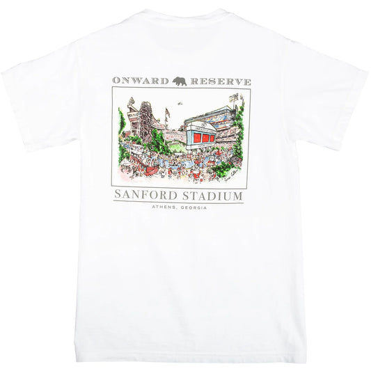 Onward Reserve Jamie Calkin Sanford Stadium Short Sleeve Tee - White