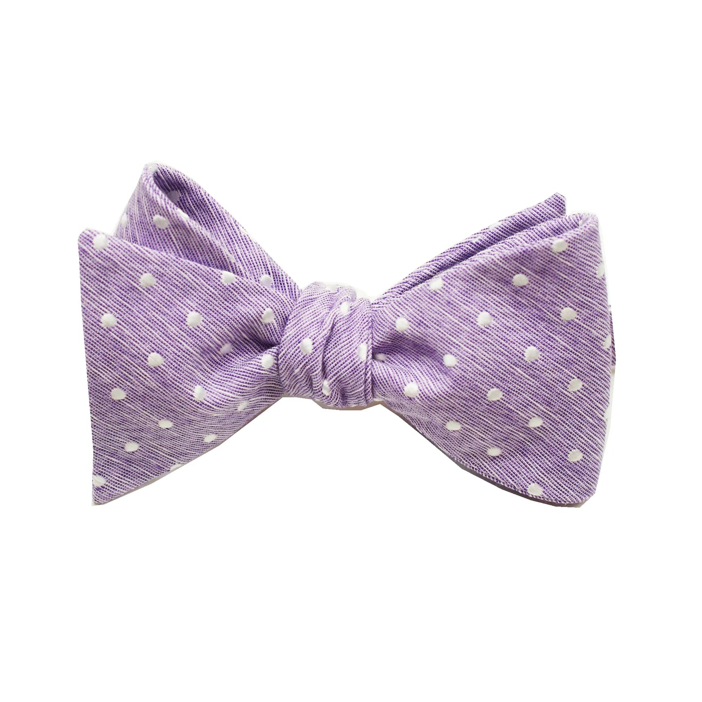 DIBI Lavender & White Polkadot Self Tie Bow Tie