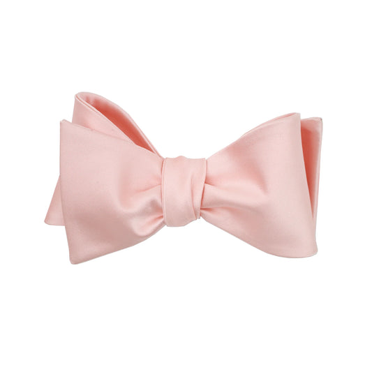 DIBI Peach Satin Self Tie Bow Tie