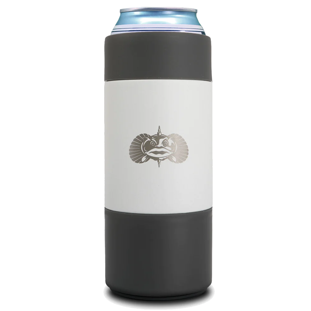 Toadfish Non-Tipping Can Cooler 12oz Slim - White