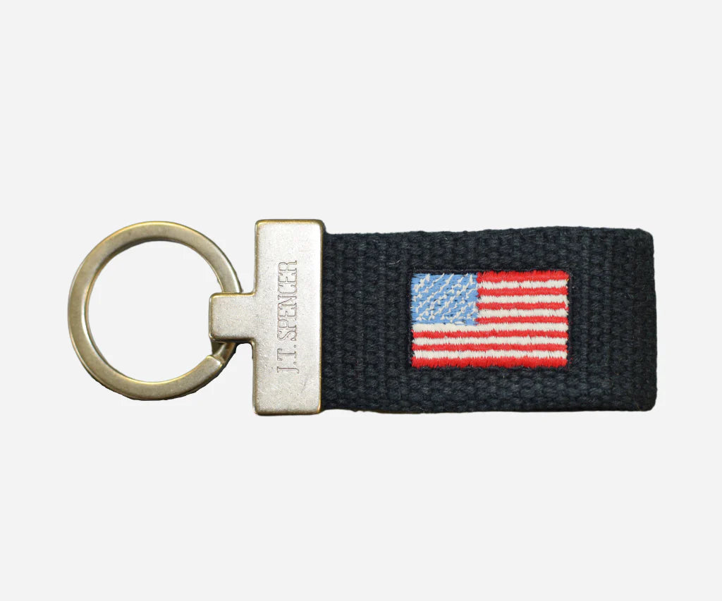 JT Spencer AMERICAN FLAG KEY FOB (PATRIOT NAVY)