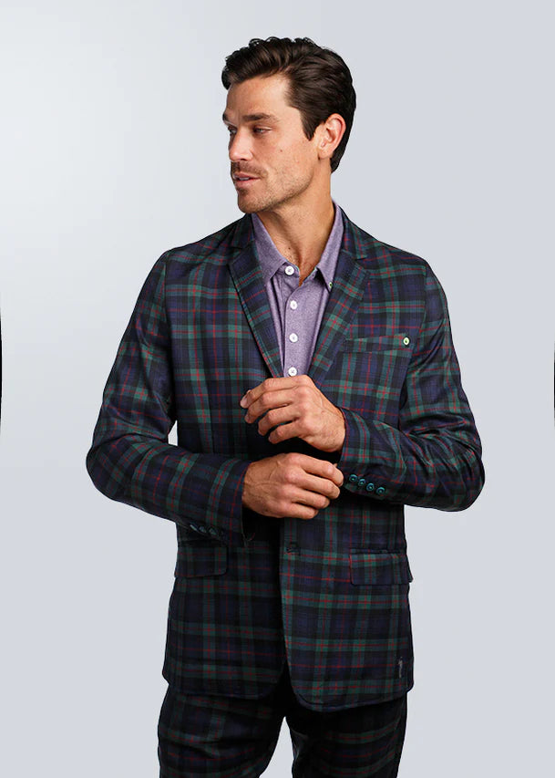 William Murray SERIOUS BUSINESS TARTAN BLAZER - Dark Tartan