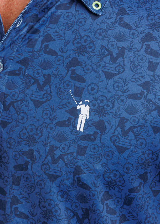 William Murray CHICAS 'N FLORITAS POLO - Navy