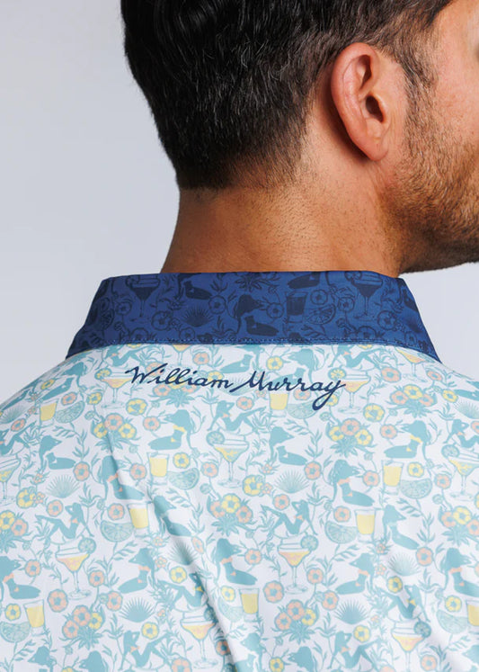 William Murray CHICAS 'N FLORITAS POLO - White/Navy