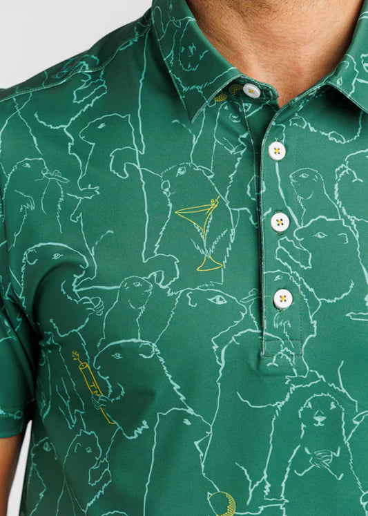 William Murray GOPHER ALL OVER POLO - Green