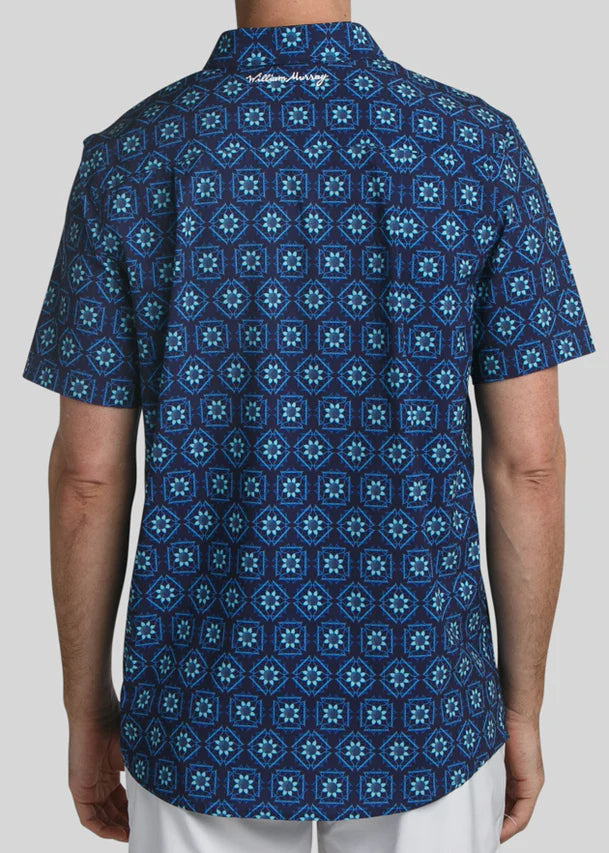 William Murray SANDY TILES BUTTON DOWN - Navy