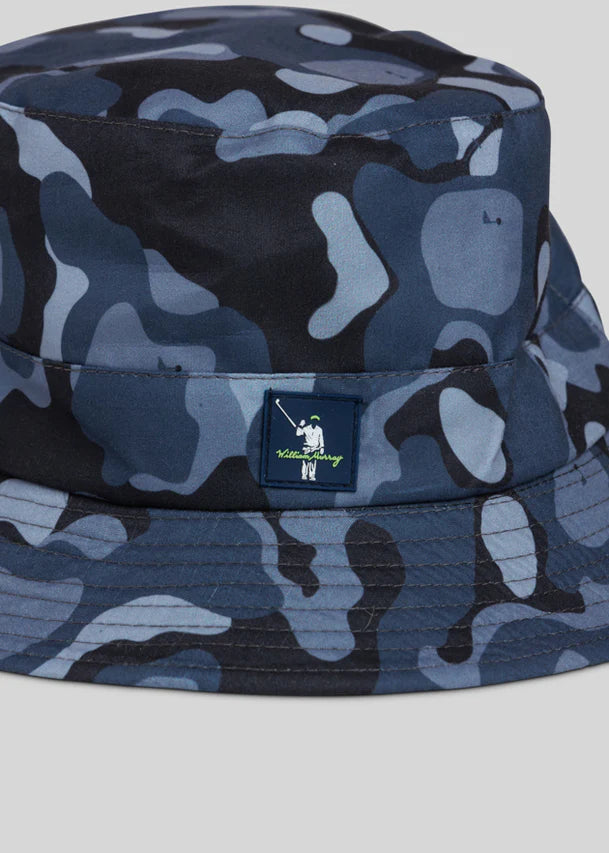 William Murray CAMO CARL REVERSIBLE BUCKET HAT - Black