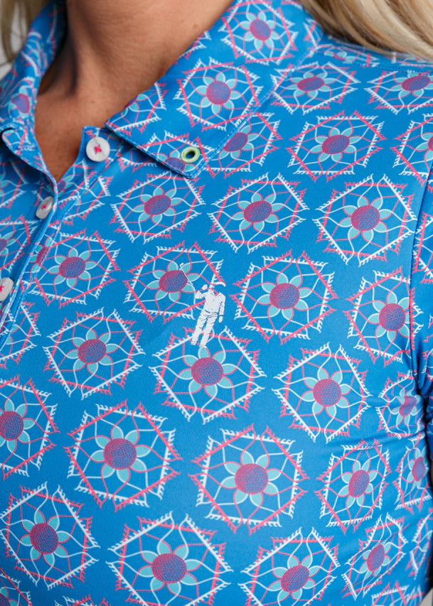 William Murray SANDY TILES POLO - Blue
