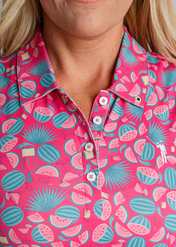 William Murray SEED SPITTERS A-LINE SLEEVELESS POLO - Watermelon