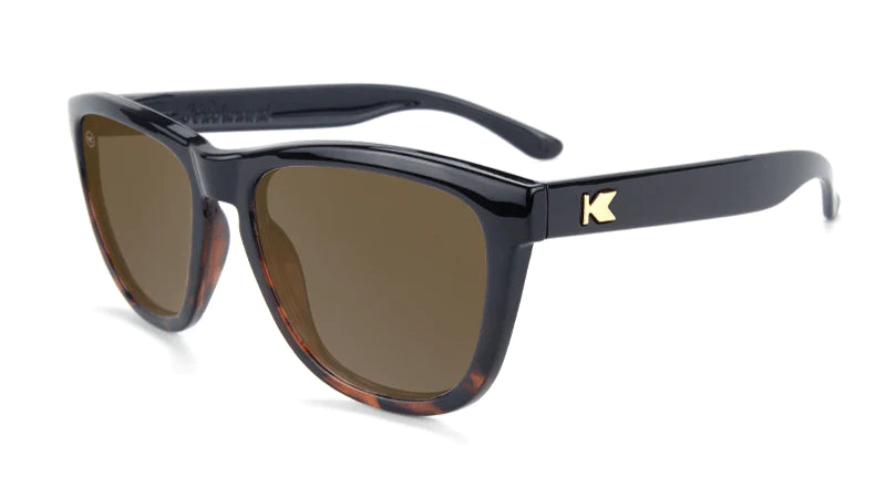 Knockaround Premiums GLOSSY BLACK AND TORTOISE SHELL FADE / AMBER
