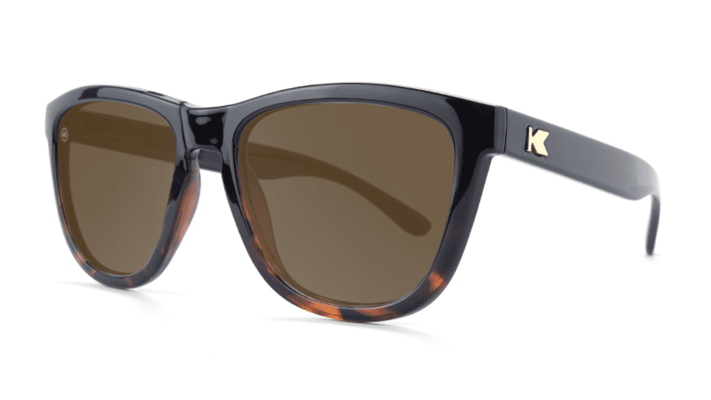 Knockaround Premiums GLOSSY BLACK AND TORTOISE SHELL FADE / AMBER