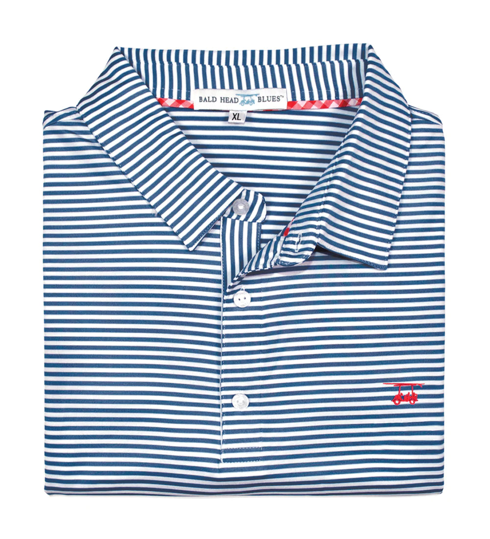 Bald Head Blues Albatross Polo - Medieval/White