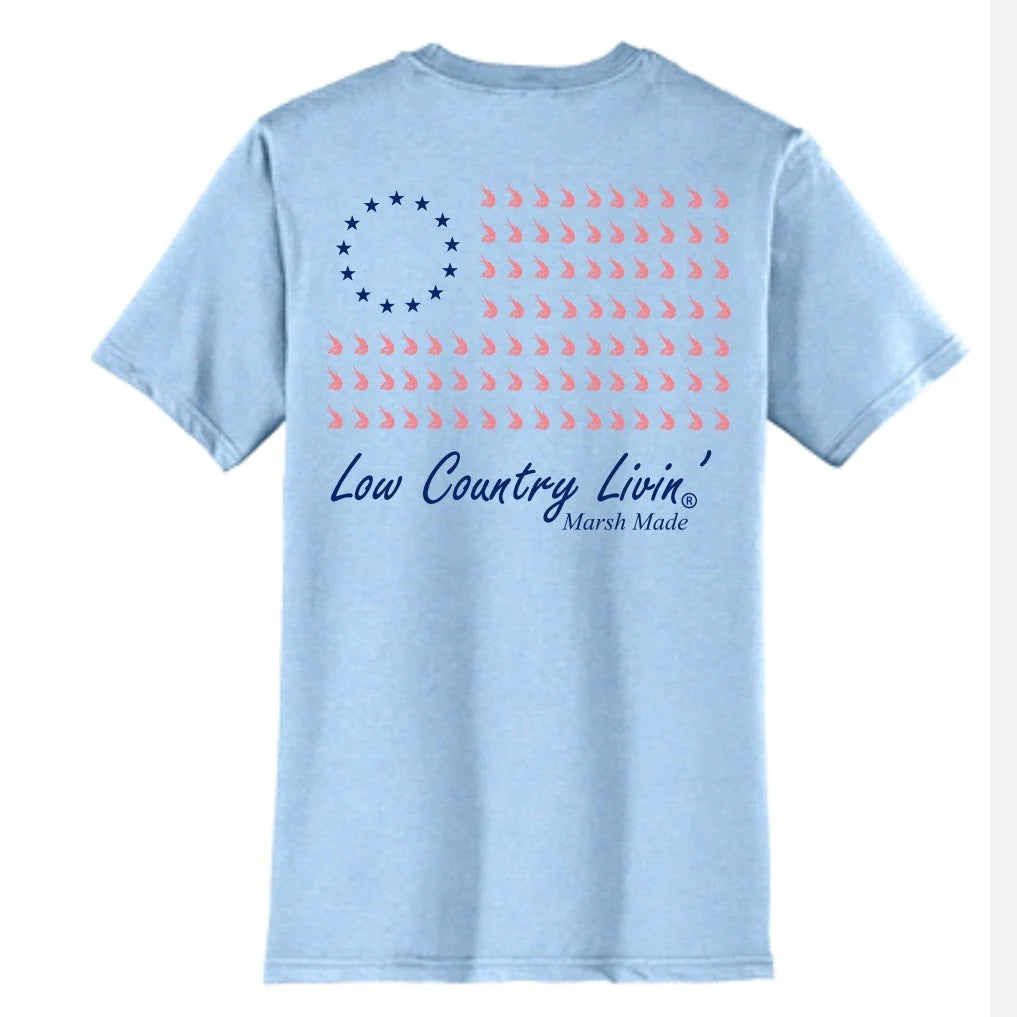 Low Country Livin' Betsy Ross Tee - Ice