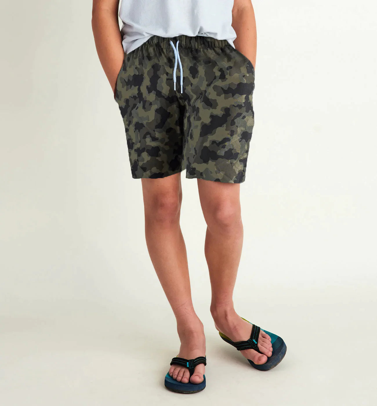 Free Fly Boys' Breeze Short - Marshland Camo