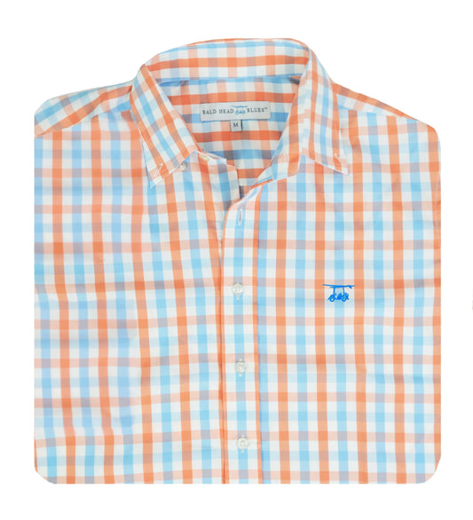 Bald Head Blues Islander Button Down - Coral/Bell