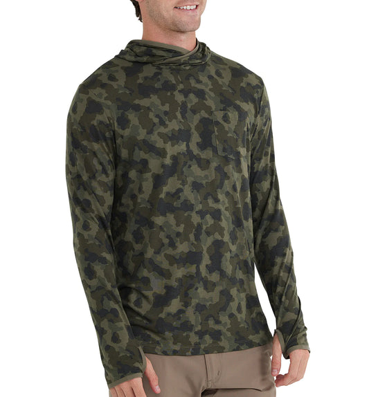 Free Fly Men's Bamboo Lightweight Hoodie - Marshland Camo