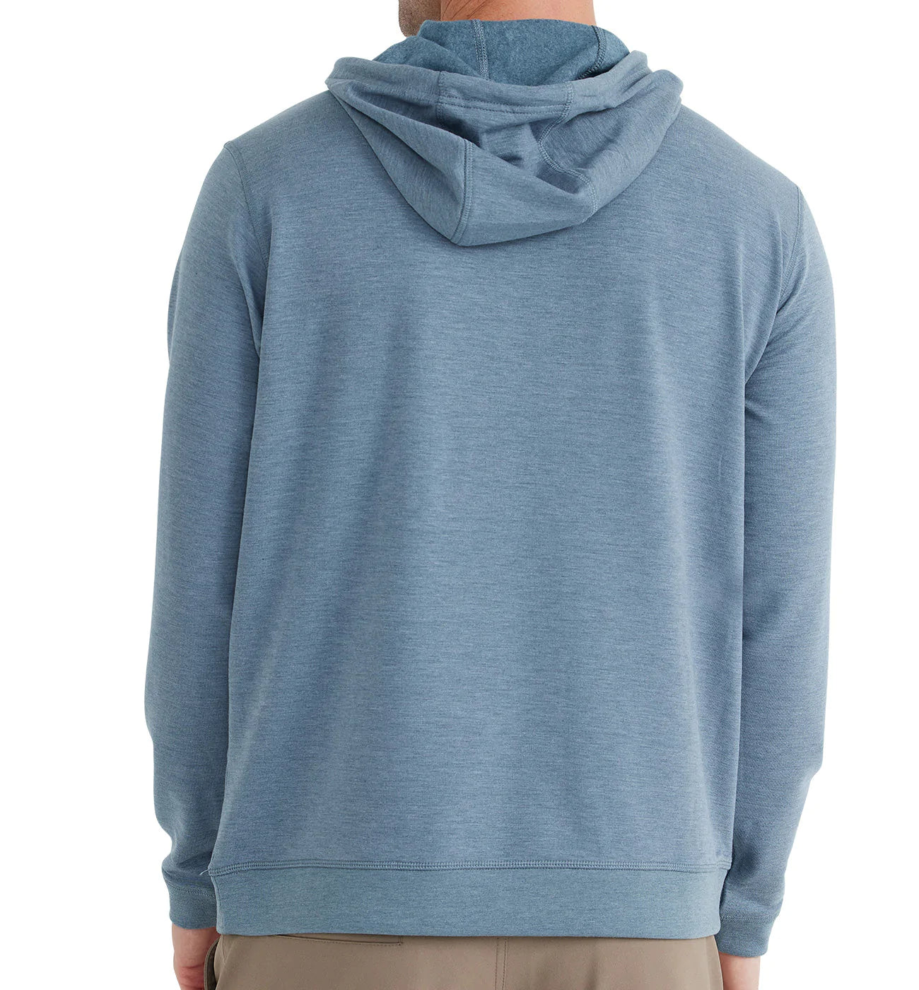 Free Fly Men's Bamboo Fleece Pullover Hoodie - Heather Blue Current