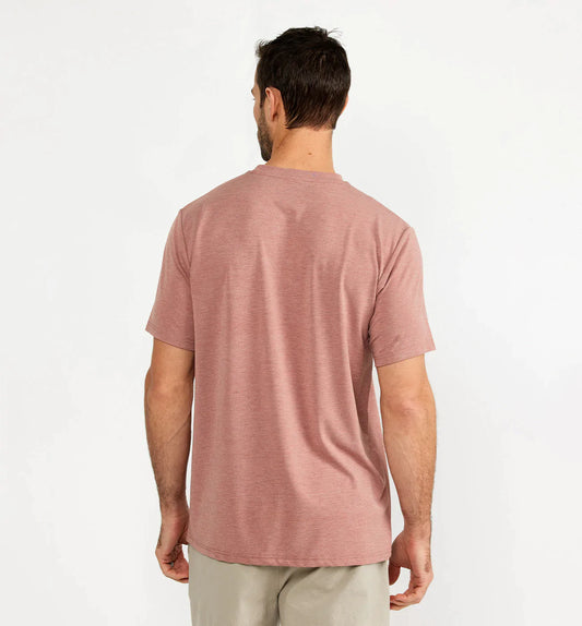 Free Fly Men's Bamboo Flex Pocket Tee - Heather Brick