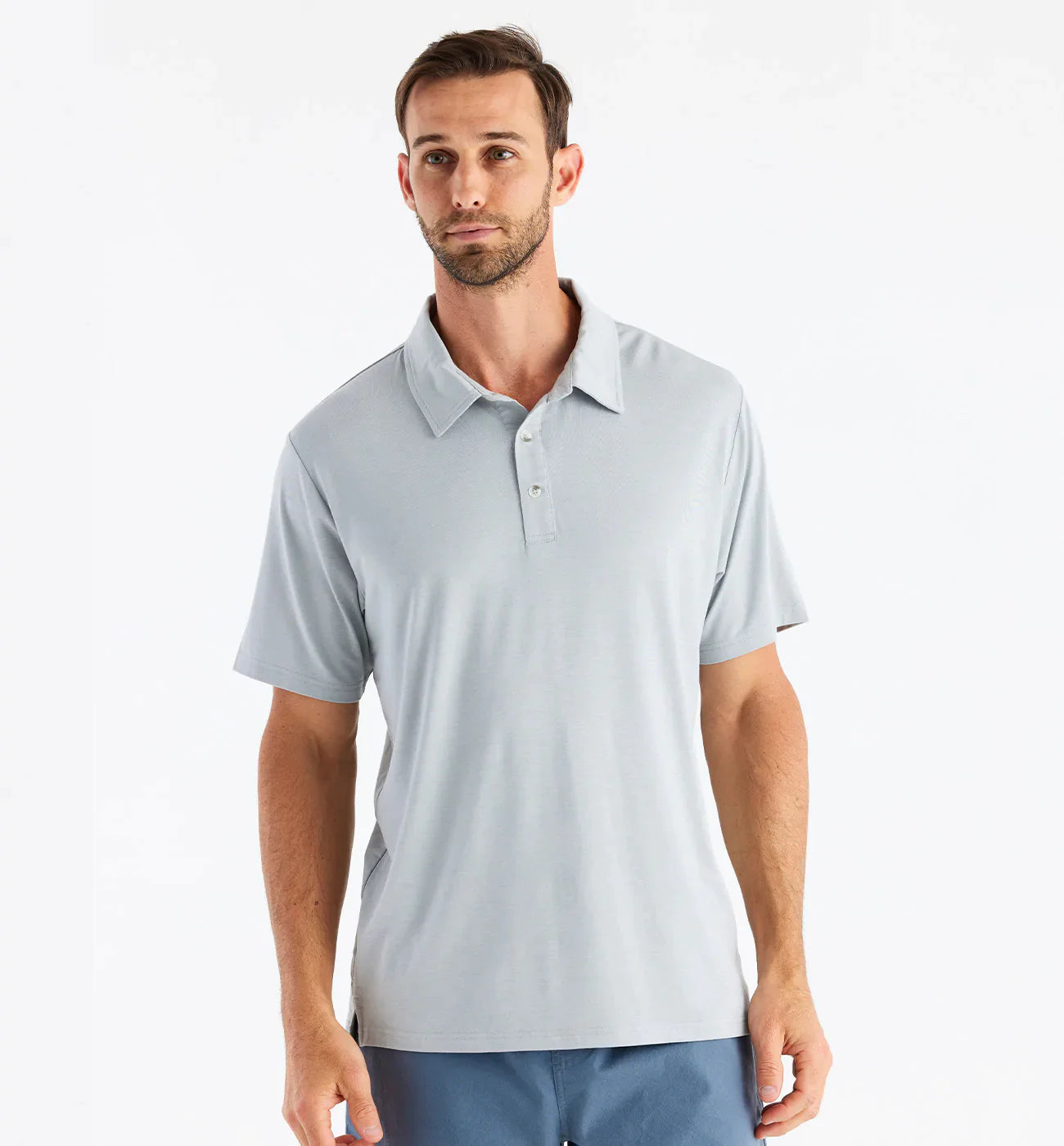 Free Fly Men's Bamboo Flex Polo - Heather Aspen Grey