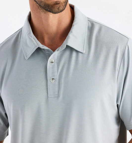 Free Fly Men's Bamboo Flex Polo - Heather Aspen Grey