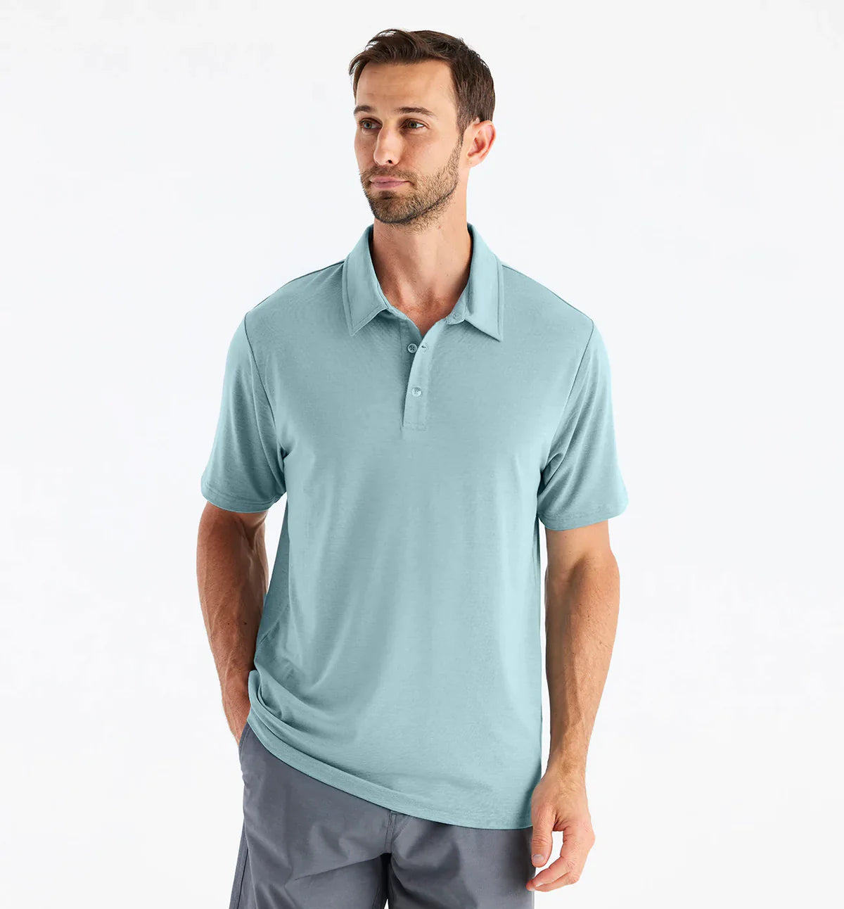 Free Fly Men's Bamboo Flex Polo - Heather Mineral