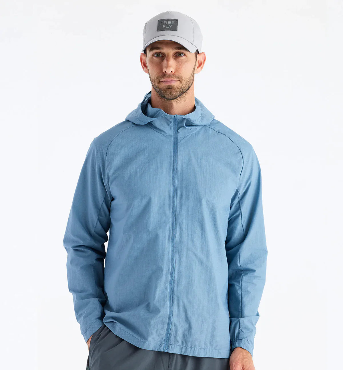 Free Fly Men's Headwind Jacket - Blue Fog