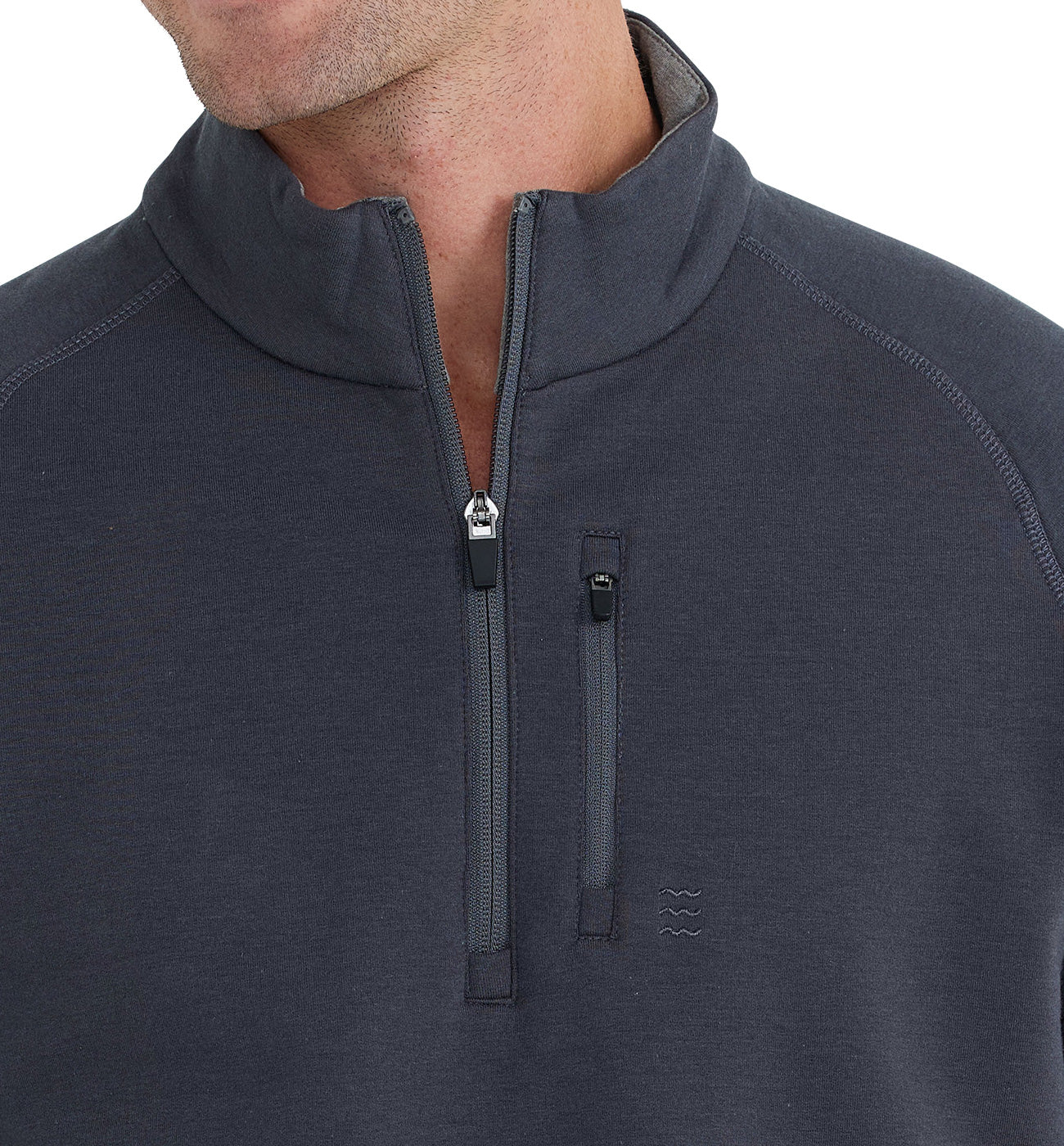 Free Fly Men's Bamboo Heritage Fleece Quarter Zip - Graphite