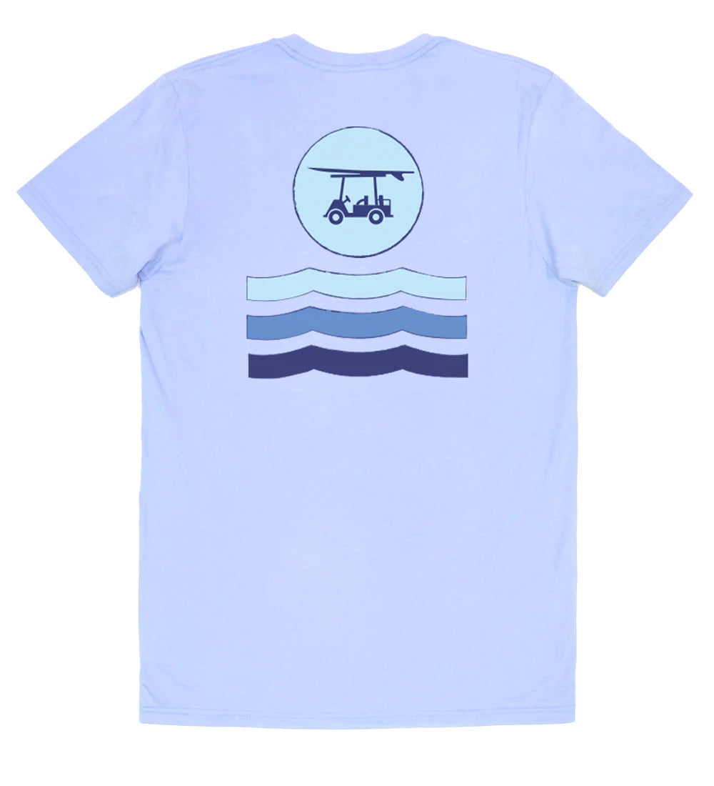 Bald Head Blues Island Tee - Short Sleeve Circle w/ Waves - Lavender