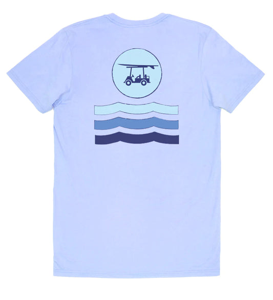 Bald Head Blues Island Tee - Short Sleeve Circle w/ Waves - Lavender