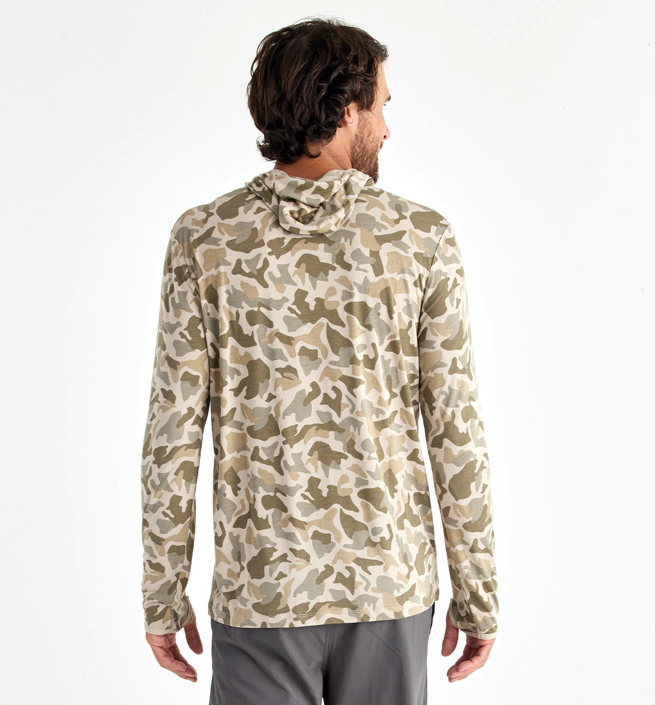 Free Fly Men's Bamboo Lightweight Hoodie - Barrier Island Camo