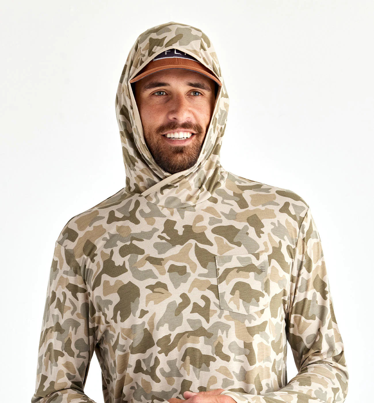 Free Fly Men's Bamboo Lightweight Hoodie - Barrier Island Camo