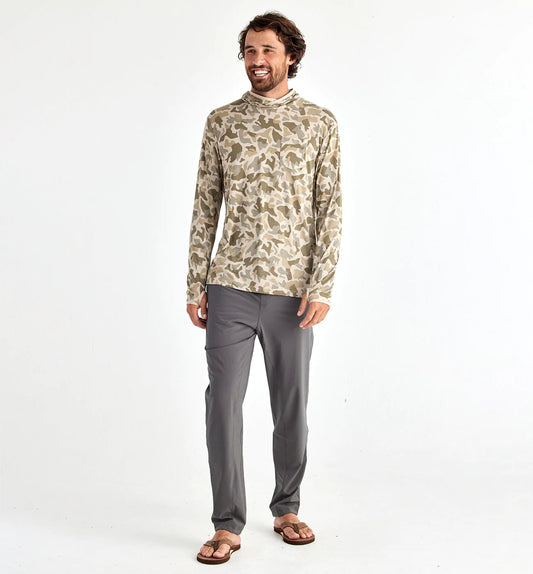 Free Fly Men's Bamboo Lightweight Hoodie - Barrier Island Camo
