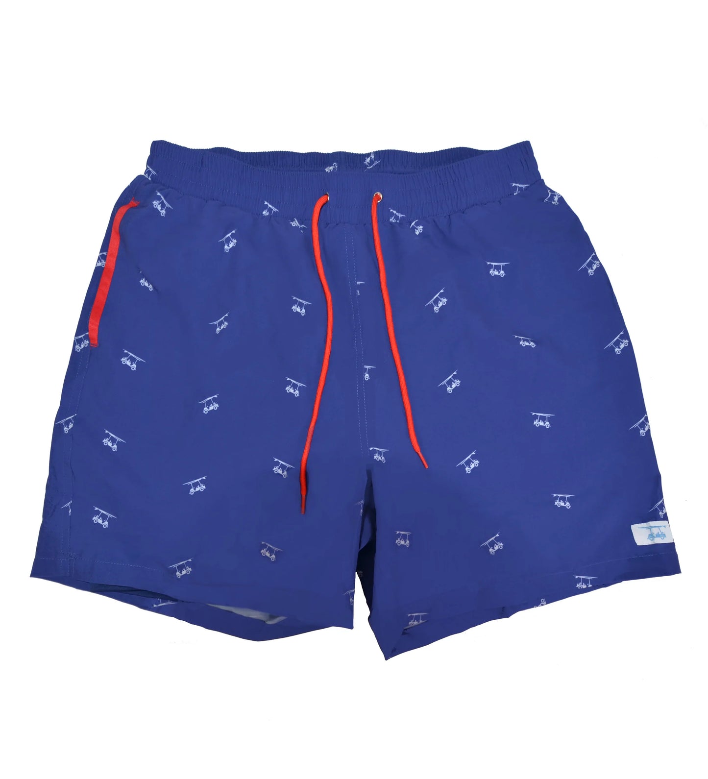 Bald Head Blues Medieval with White Golf Carts Swim Trunks