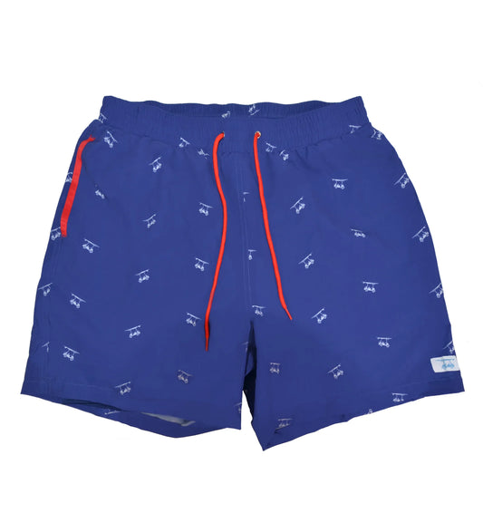 Bald Head Blues Medieval with White Golf Carts Swim Trunks