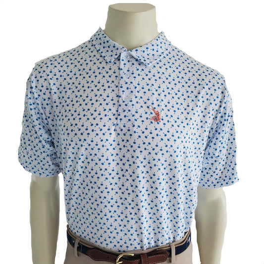Low Country Livin' Performance Polo - Palmetto Blue