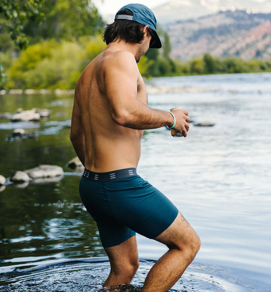 Free Fly Men's Bamboo Motion Boxer Brief - Blue Dusk