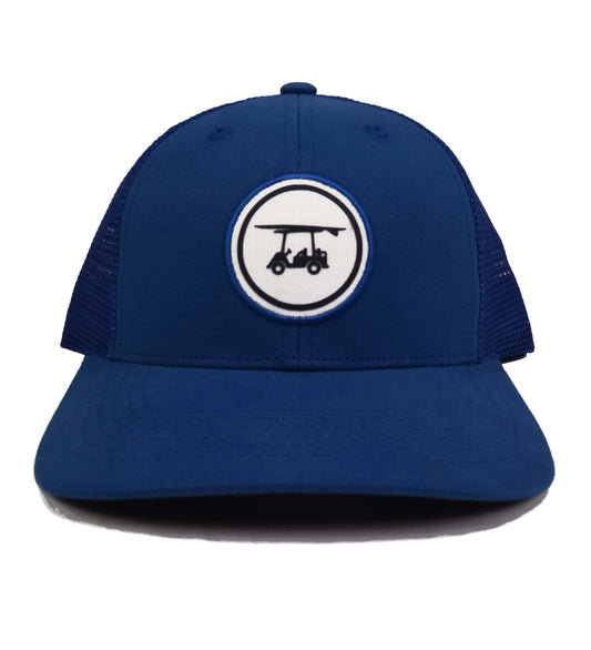 Bald Head Blues Trucker Hat w/ Circle Logo - Navy
