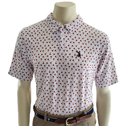 Low Country Livin' Performance Polo - Palmetto Garnet