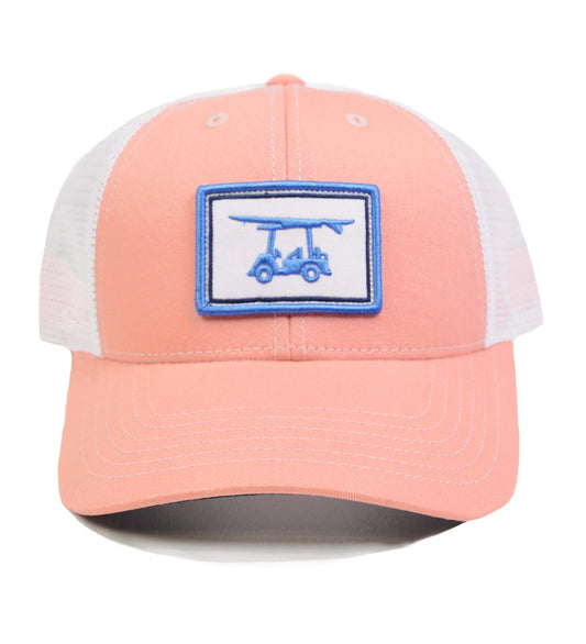 Bald Head Blues Trucker Hat - Peach