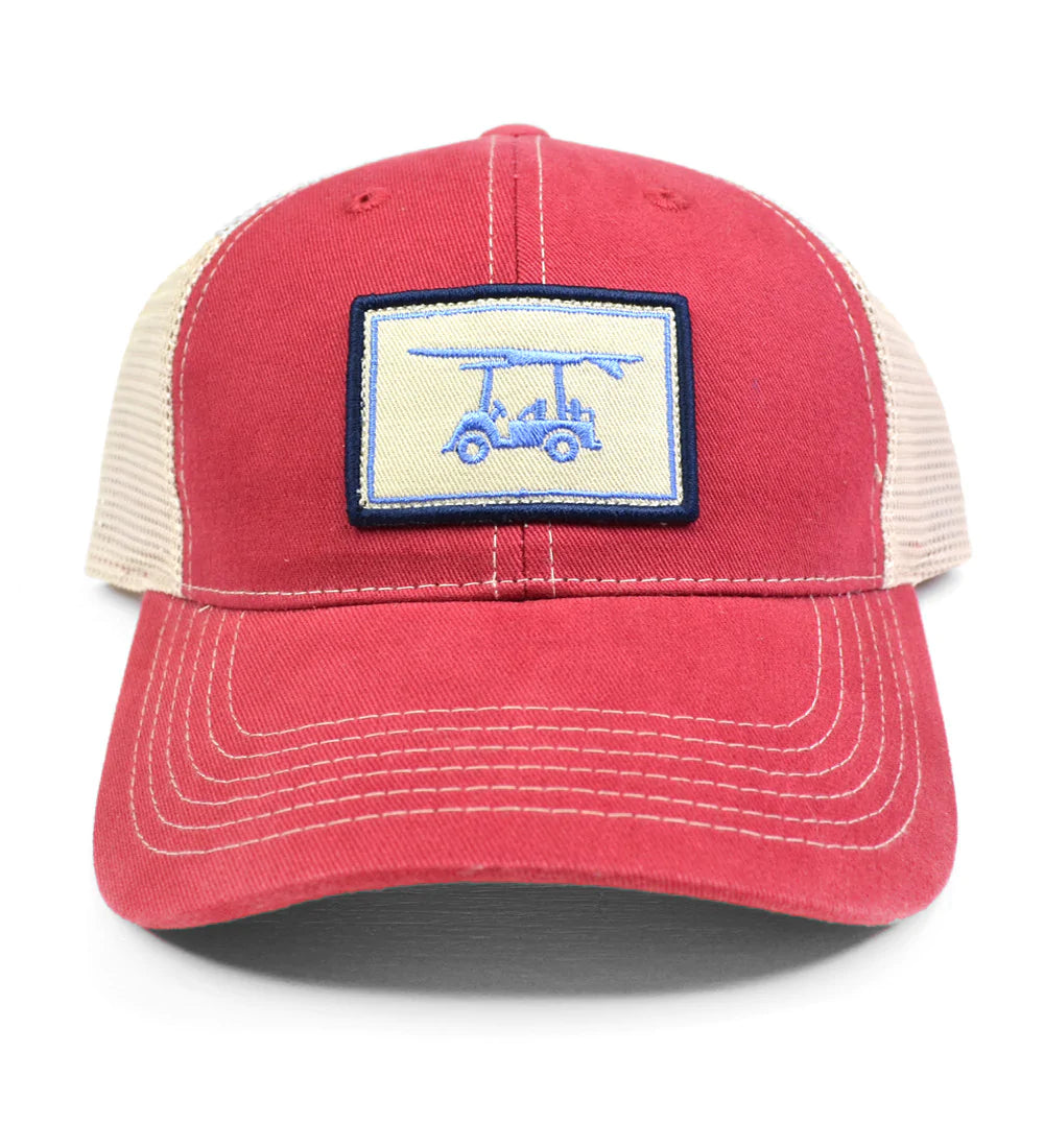 Bald Head Blues Trucker Hat - Crimson Red