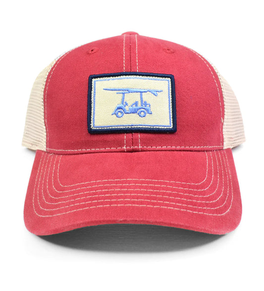 Bald Head Blues Trucker Hat - Crimson Red