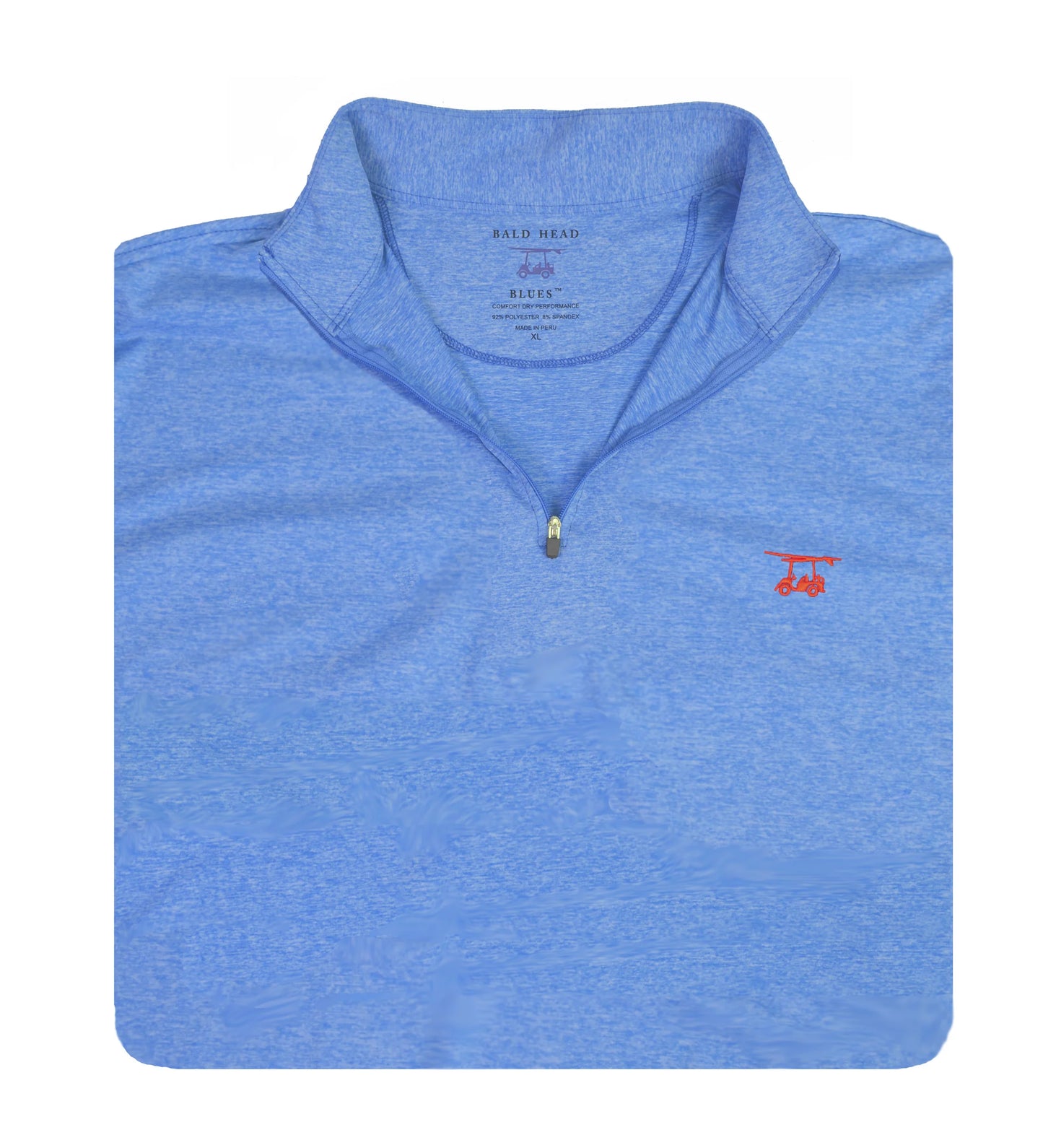 Bald Head Blues Ocean View Quarter Zip- Heather Regatta