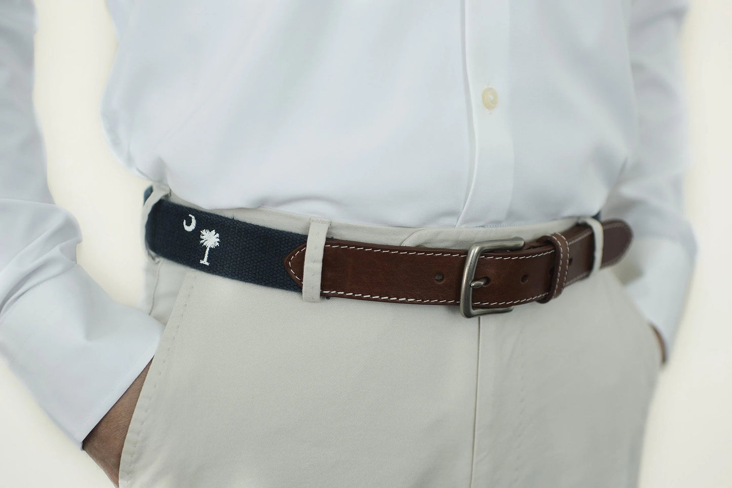 J.T. Spencer South Carolina Flag Embroidered Belt - Patriot Navy