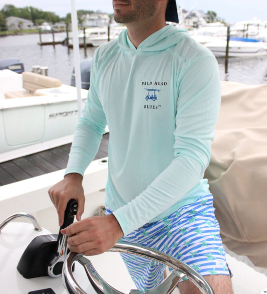 Bald Head Blues Performance Long Sleeve Wave Hoodie - Seagrass