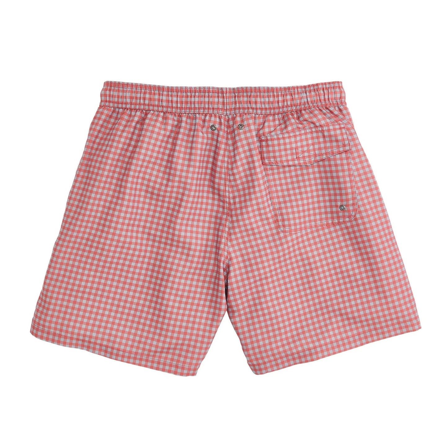 Onward Reserve Gingham Swim Trunk - Mineral Red