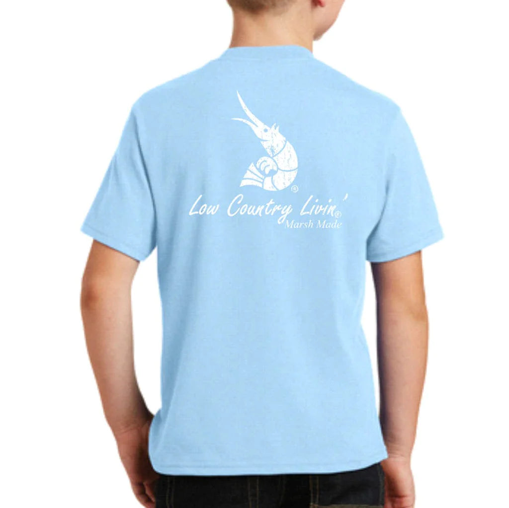 Low Country Livin' Youth Distressed Tee - Ice