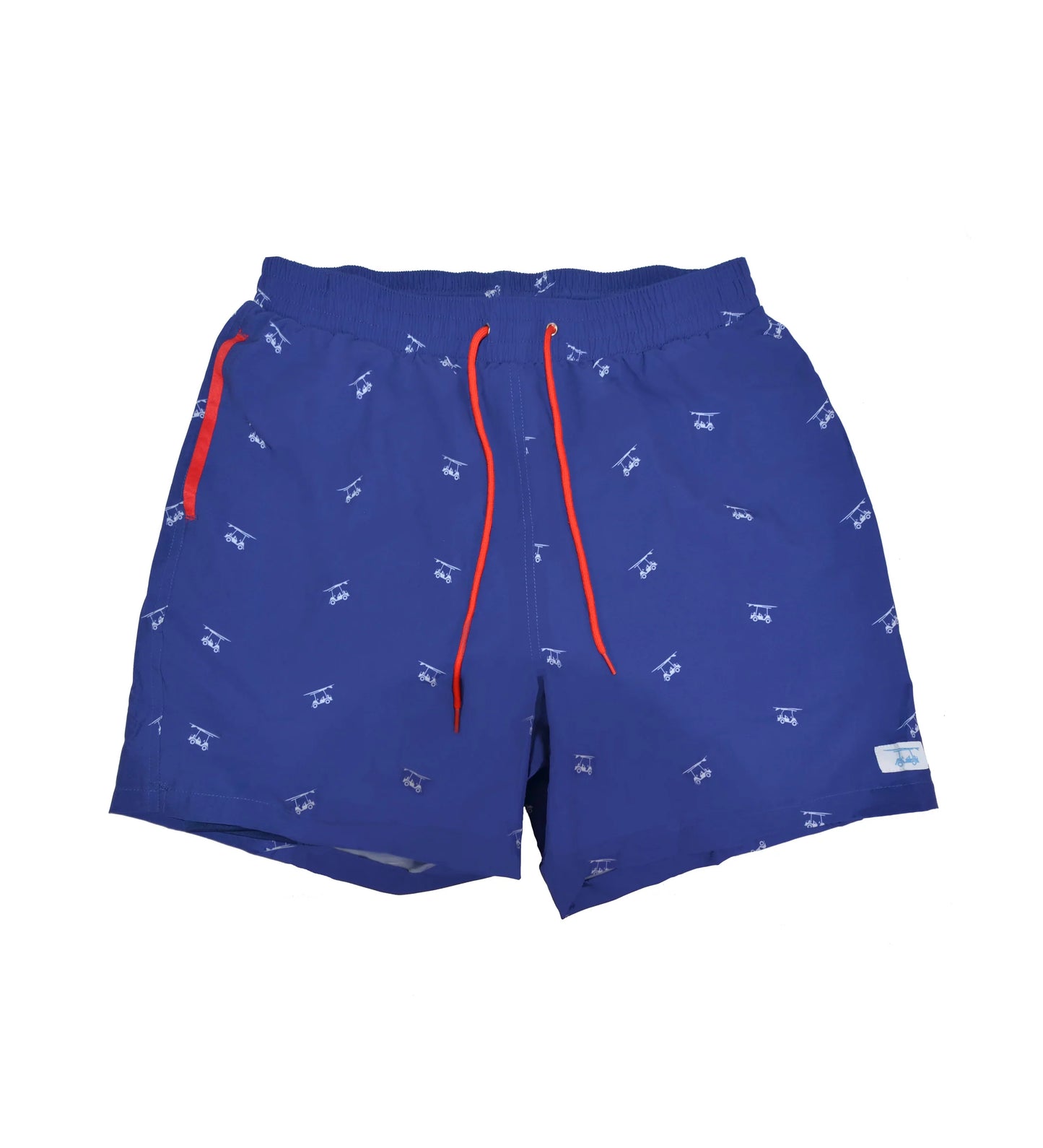 Bald Head Blues Youth Swim Trunks - Medieval w/ Golf Carts