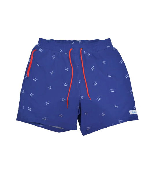 Bald Head Blues Youth Swim Trunks - Medieval w/ Golf Carts